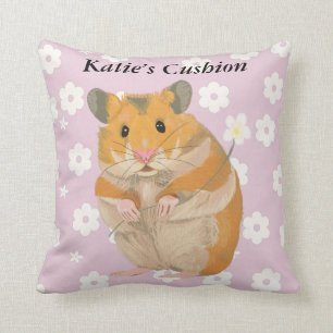 Niedlicher kleiner Hamster mit Blume Kissen