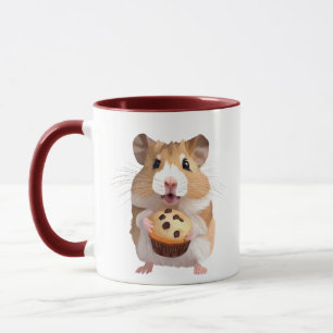 Niedlicher kleiner Hamster mit Muffin Tasse