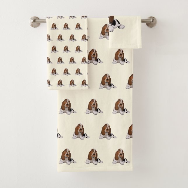 Niedlicher kleiner Hund Badhandtuch Set (Insitu)