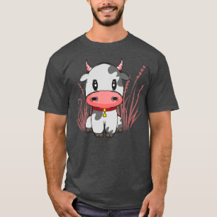 Niedlicher kleiner Kuh Chibi zu Kuh Lover Geschenk T-Shirt