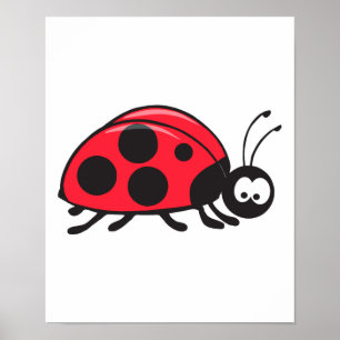 niedlicher kleiner Ladybug Poster