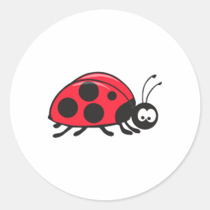 niedlicher kleiner Ladybug Runder Aufkleber