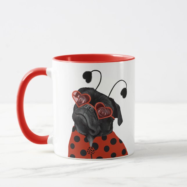 Niedlicher kleiner Liebe Mops | Mops Lovers Tasse (Links)