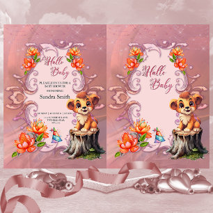 Niedlicher kleiner Löwe Einladung