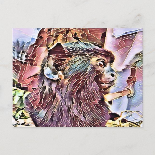NIEDLICHER KLEINER MONKEY POSTKARTE (Vorderseite)