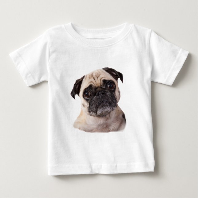 niedlicher kleiner Mopshund Baby T-shirt (Vorderseite)