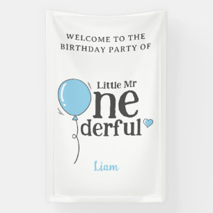 Niedlicher Kleiner Mr. Onederful Party Willkommen Banner