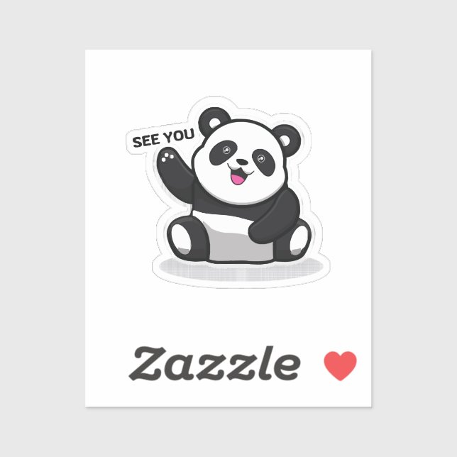 niedlicher kleiner Panda Aufkleber (Blatt)