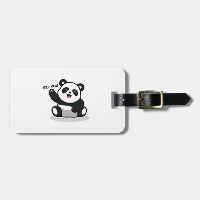 niedlicher kleiner Panda Gepäckanhänger (Vorderseite horizontal)