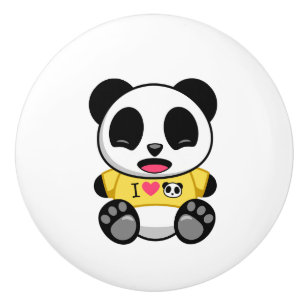 Niedlicher Kleiner Panda Keramikknauf