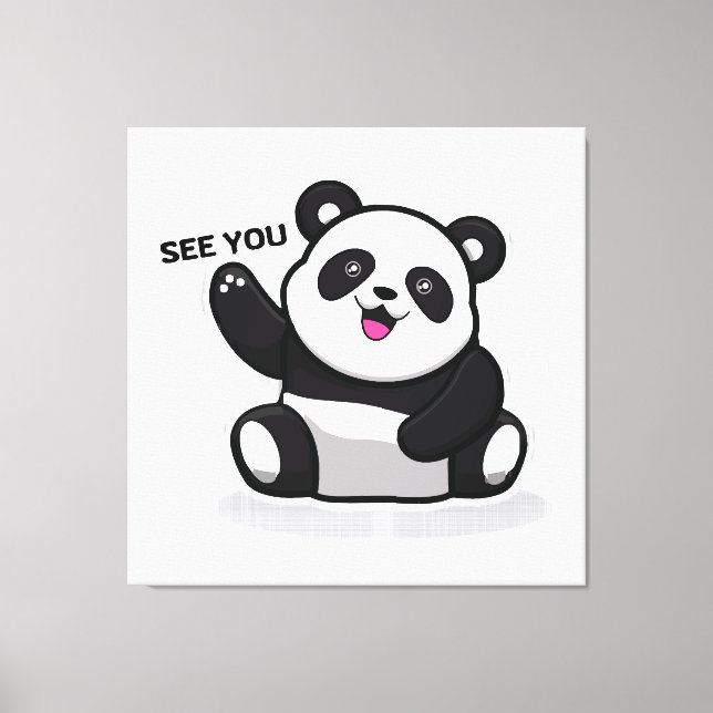 niedlicher kleiner Panda Leinwanddruck (Vorderseite)