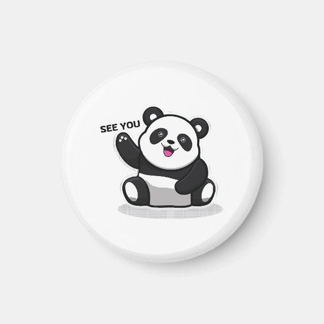 niedlicher kleiner Panda Magnet (Vorne)