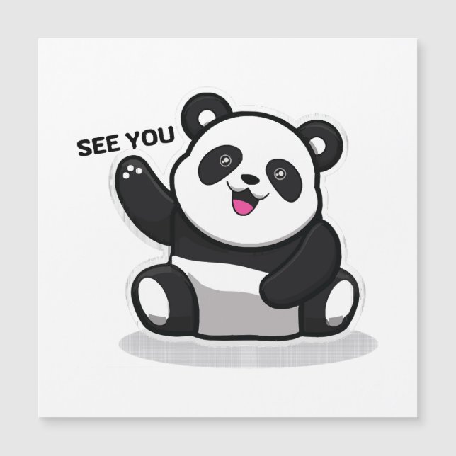 niedlicher kleiner Panda Magnetkarte (Vorderseite)