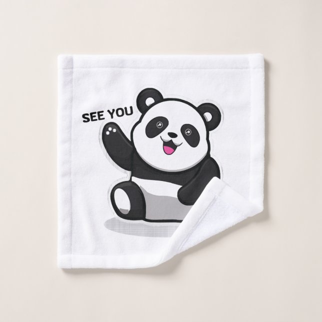 niedlicher kleiner Panda Waschlappen (Waschlappen)