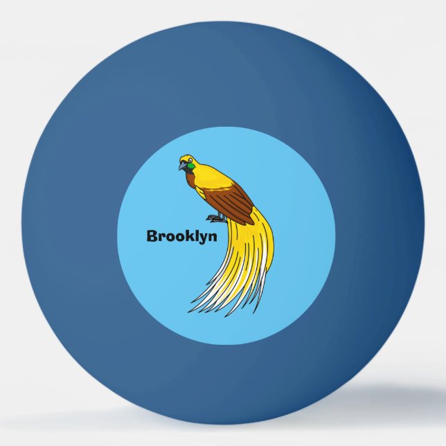 Niedlicher kleiner Paradiesvogel Tischtennisball (Vorderseite)