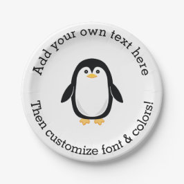 Niedlicher kleiner Penguin Pappteller