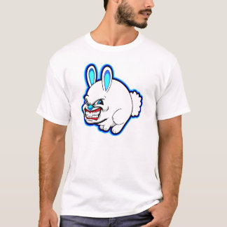 Niedlicher kleiner Pink-Apfel-Hase (in blau) T-Shirt