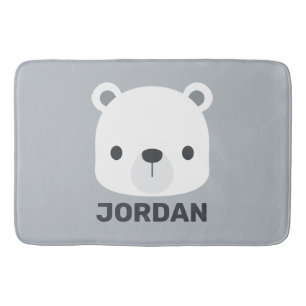 Niedlicher kleiner Polarbär mit Personalisiertem N Badematte
