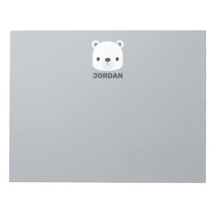 Niedlicher kleiner Polarbär mit Personalisiertem N Notizblock