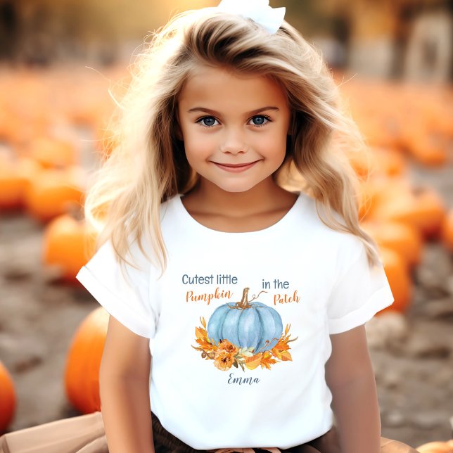 Niedlicher Kleiner Pumpkin Fall Name Kleinkind T - Kleinkind T-shirt (Cutest Little Pumpkin Fall Name Toddler T-shirt)