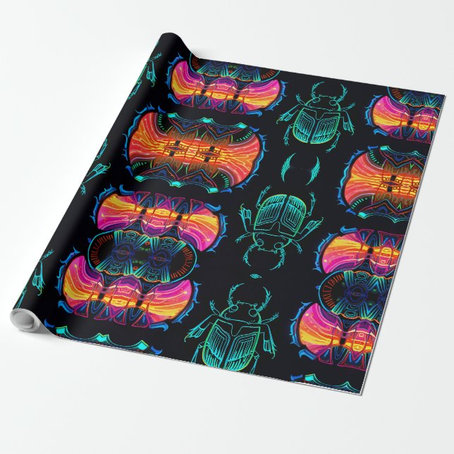 Niedlicher kleiner Scarab Geschenkpapier (Ungerollt)