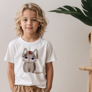 Niedlicher kleiner simplizistischer Kätzchen T-Shirt