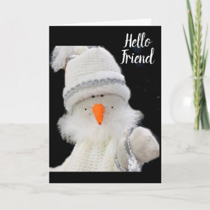 NIEDLICHER KLEINER SNOWMAN SAGT *NUR WICHTIGE WEIH KARTE