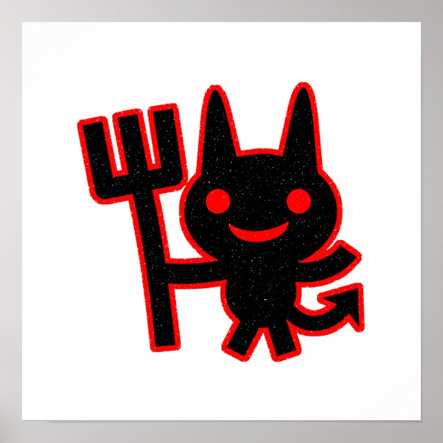 Niedlicher kleiner Teufel Poster (Vorne)