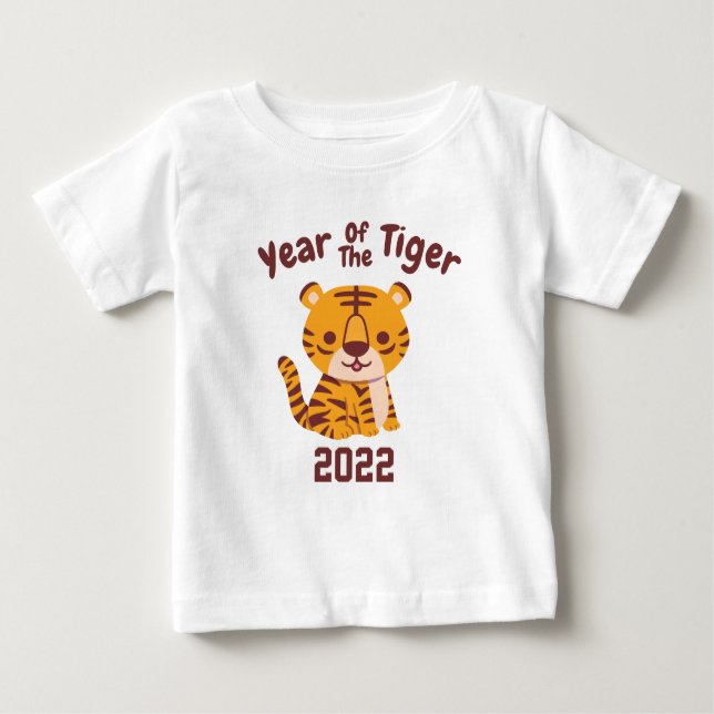 Niedlicher kleiner Tiger, Jahr des Tiger Baby-T -  Baby T-shirt (Vorderseite)