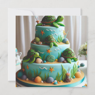 NIEDLICHER KLEINER TURTLES KINDERGEBURTSTAG EINLADUNG