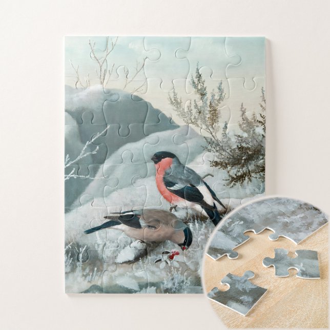 Niedlicher kleiner Vogel, Bullfinch, Art Puzzle (Von Creator hochgeladen)