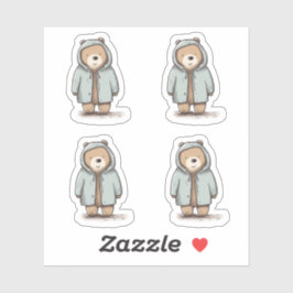 Niedlicher kleiner Wasserfarbenbär Aufkleber