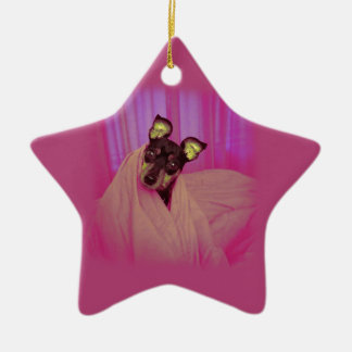 Niedlicher kleiner Welpe Keramikornament