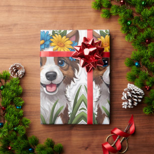 Niedlicher kleiner Welpenstift Art Geschenkpapier