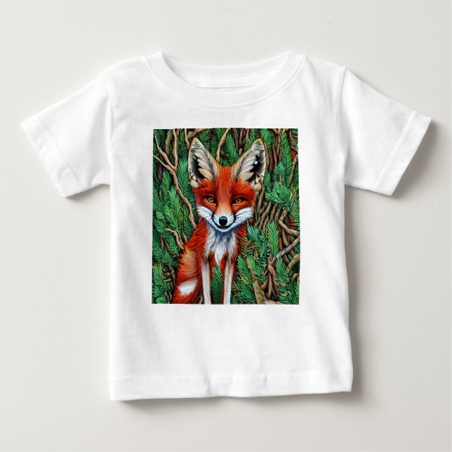 Niedlicher kleiner Wildnisfuchs Baby T-shirt (Vorderseite)
