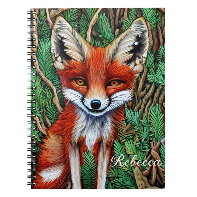 Niedlicher kleiner Wildnisfuchs Notizblock (Vorderseite)