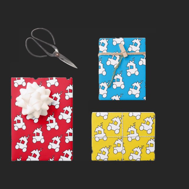 Niedlicher kleiner Zug Geschenkpapier Set (Von Creator hochgeladen)