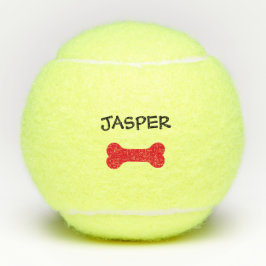 Niedlicher Knochen des Hundes hinzufügen Tennisbälle