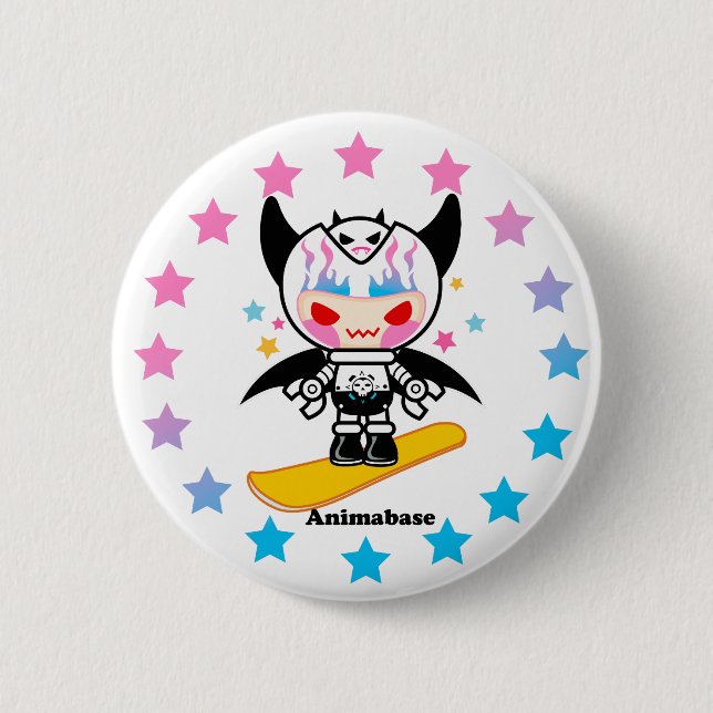 Niedlicher Knopf der Kinderroboter-Art Button (Vorderseite)