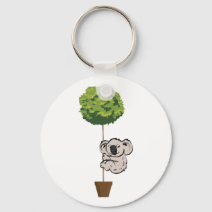 Niedlicher Koala auf dem Baum Schlüsselanhänger