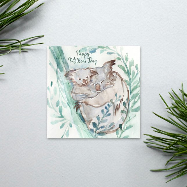 Niedlicher Koala Baby Hug Wasserfarbe Tiermütter T (Von Creator hochgeladen)