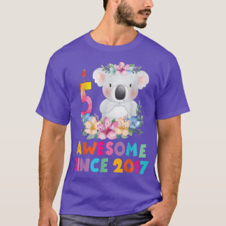 Niedlicher Koala Bär 5 Jahre Geburtstagsoutfit für T-Shirt