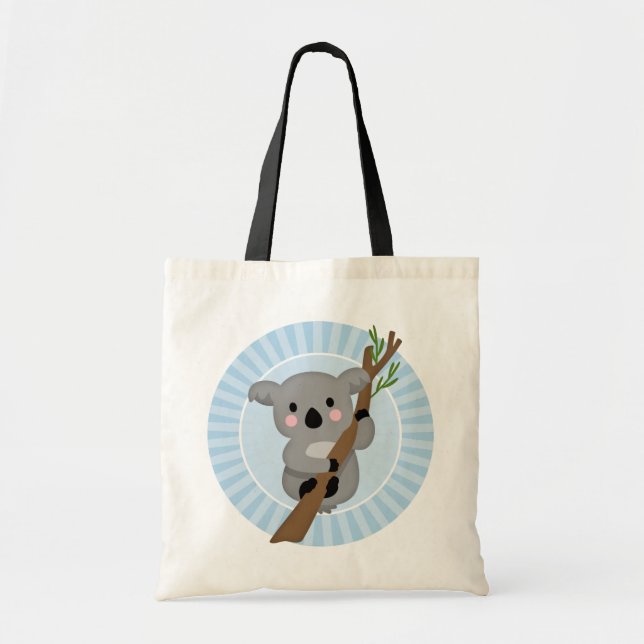 Niedlicher Koala-Bär - Blue Gray Tragetasche (Vorne)