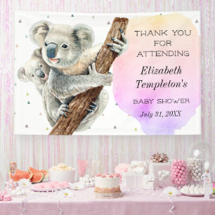 Niedlicher Koala-Bär Es ist eine Girl-Pink-Babydus Banner
