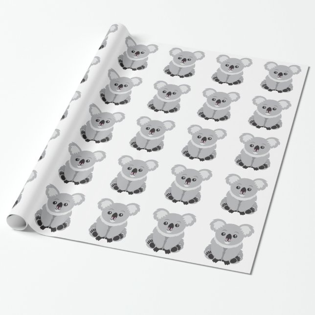 Niedlicher Koala-Bär Geschenkpapier (Ungerollt)