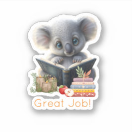 Niedlicher Koala Bär Großer Job Lehrer Custom Cut Aufkleber