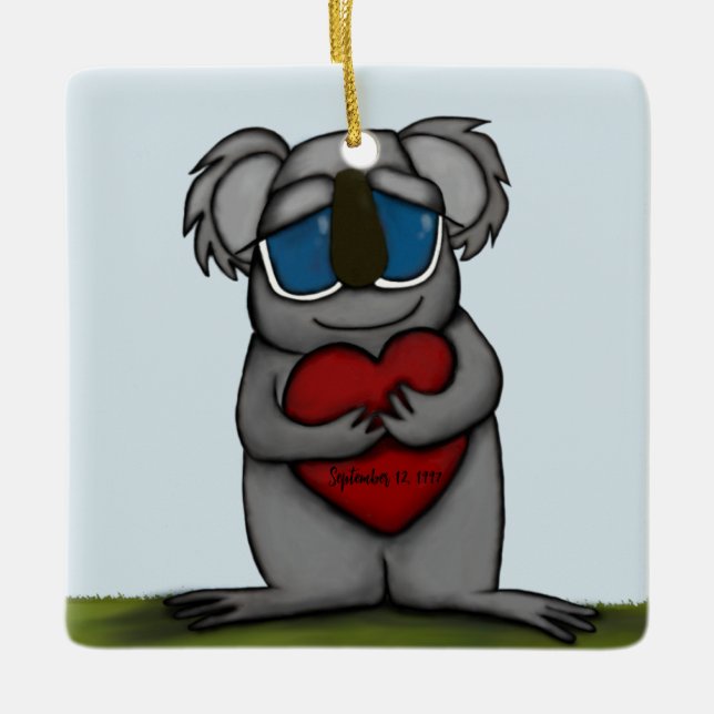 Niedlicher Koala-Bär Keramikornament (Vorderseite)