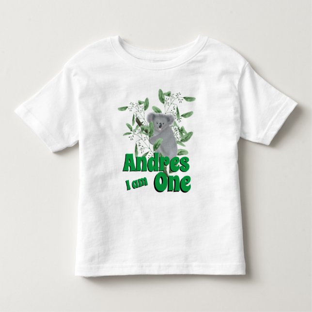 Niedlicher Koala Bär Klettersteig Eukalyptus Tree  Kleinkind T-shirt (Vorderseite)