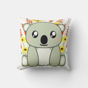 Niedlicher Koala-Bär mit Blume Kissen
