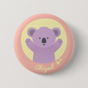 Niedlicher Koala-Bär Personalisiert Kids Button